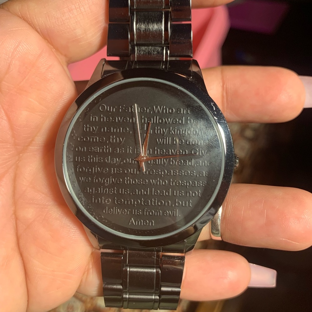 "Our Heavenly Father" Prayer Men's Watch